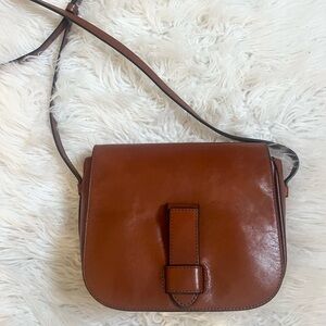 Italian leather saddlebag
